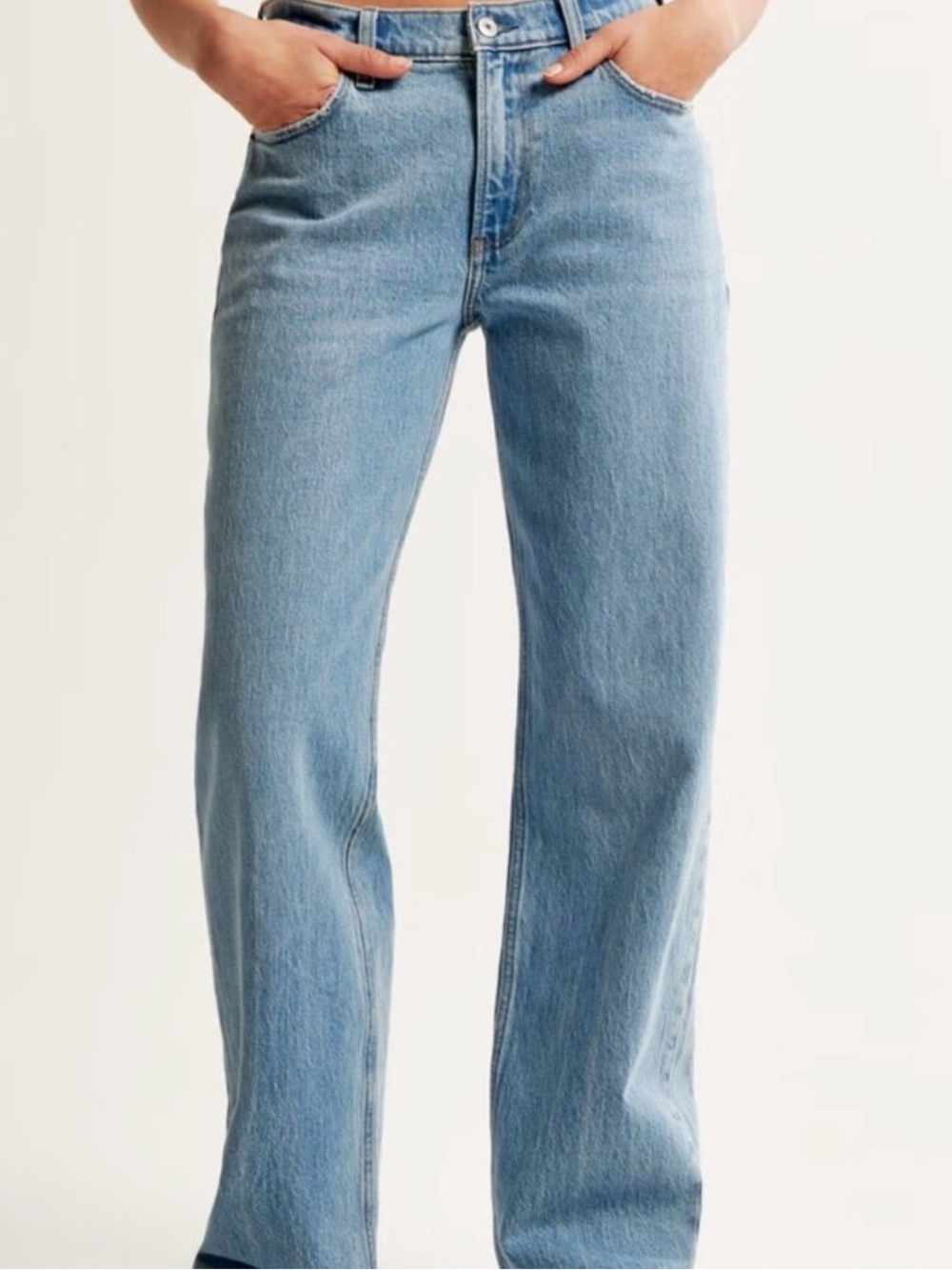 Abercrombie & Fitch Light Wash Straight Leg Jeans